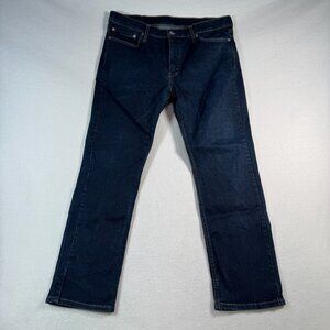 Levis Jeans Mens 38 Blue 511 Straight Mid Rise Dark Wash Stretch